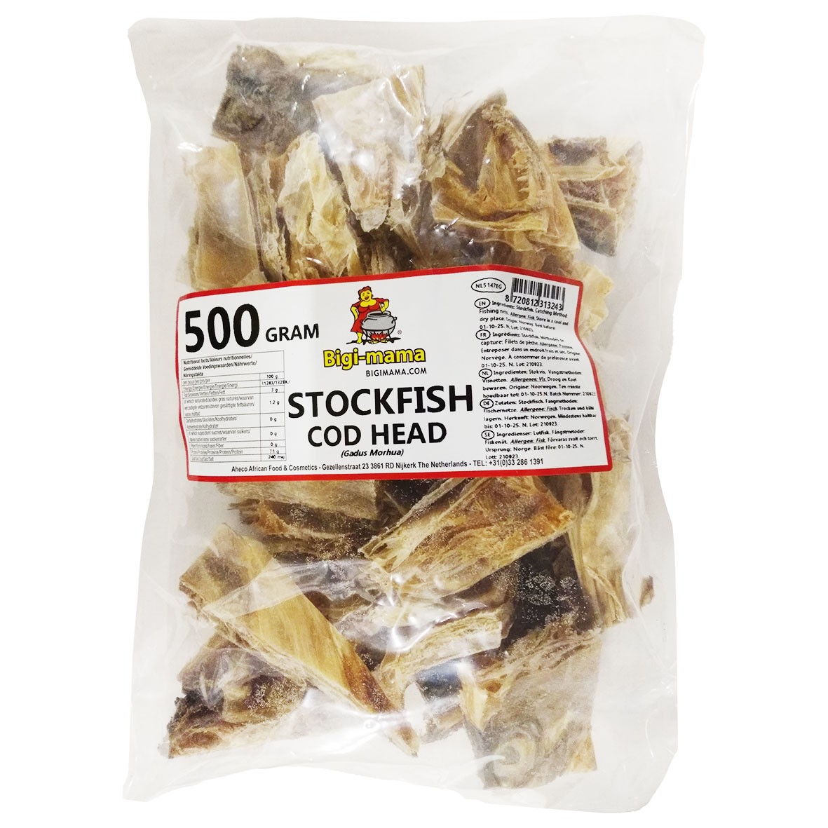 Stockfish Cod Heads - Bigi Mama 10 x 500 gr.