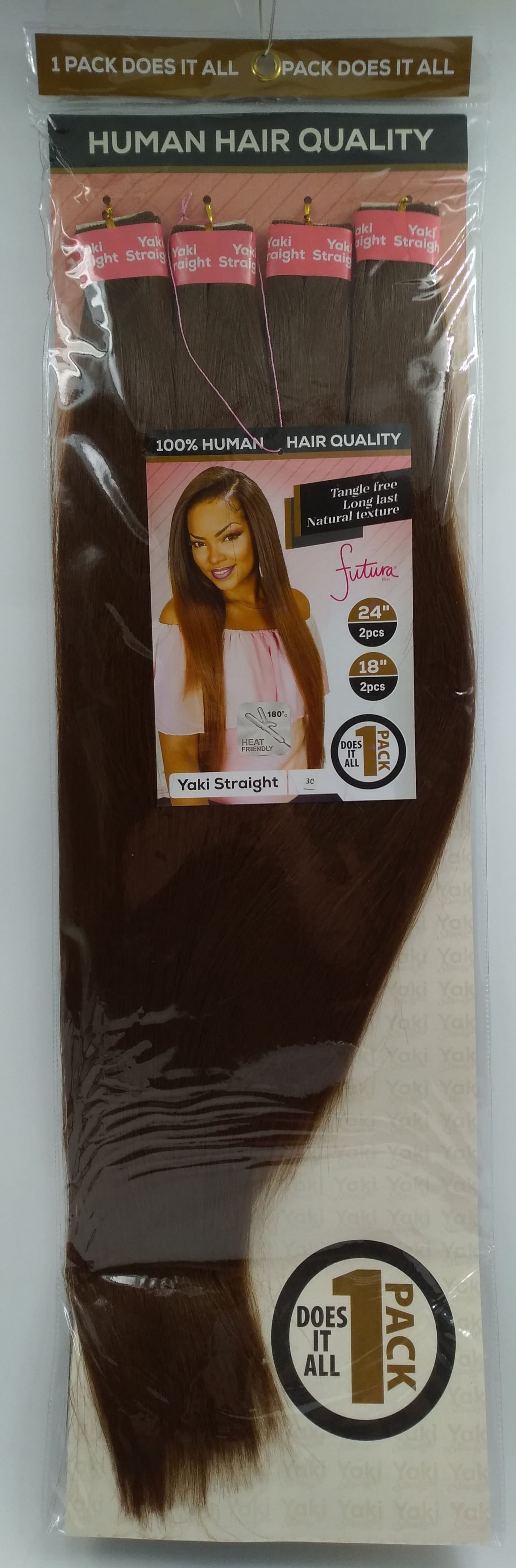 Darling Yaki Straight Human Hair Quality 18/24'' Colour 30.