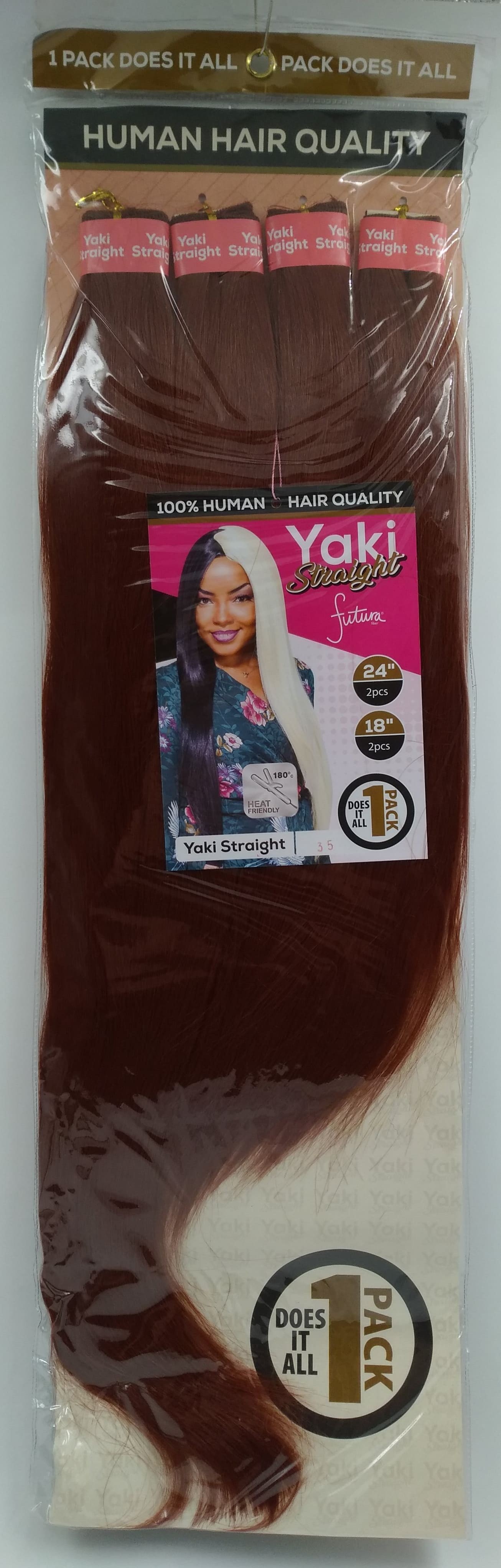 Darling Yaki Straight Human Hair Quality 18/24'' Colour 35.