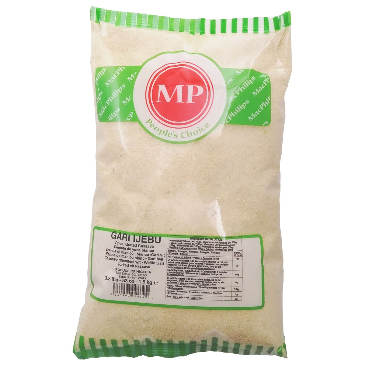 Gari Ijebu White MP 6 x 1.5 kg.