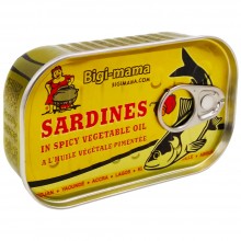Sardines Bigi Mama In Oil Hot - Yellow 50 x 125 gr.
