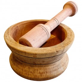 Mortar + Stick Ghanian Handmade 1 pcs.