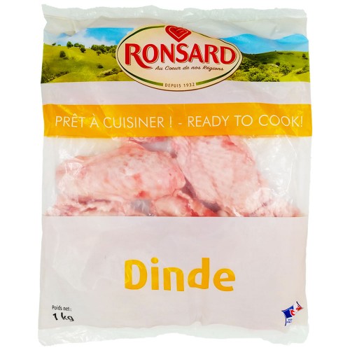 Turkey* Wings Mid Part Packed Bag IQF 6 x 1 kg.