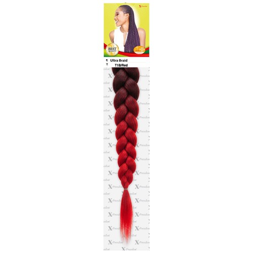 X-Pression Ultra Braid Colour T1B/Red.
