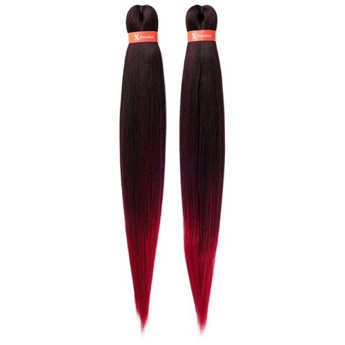 X-Pression UB 2x Pre-Streched Colour T3/OM/Plum Red Wine.