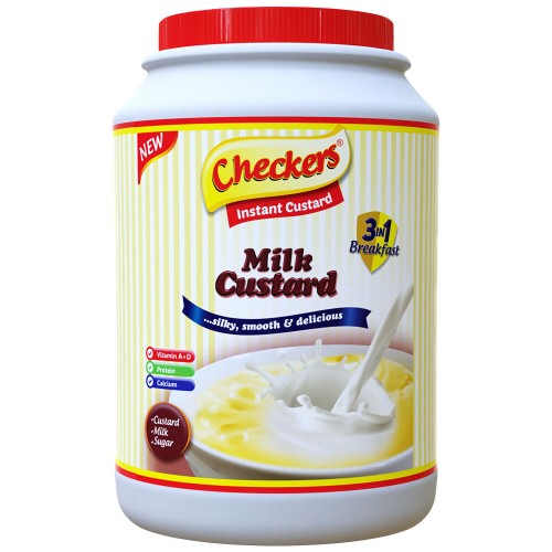 Custard Powder Checkers Milk 3 x 1 kg.