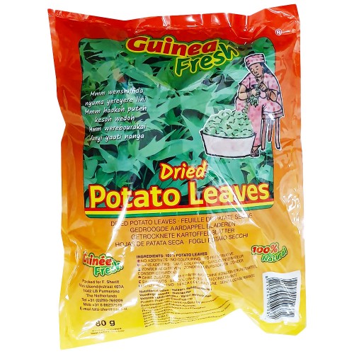 Sweet Potato Leaves - Guinéa Fresh Matembele Dry 24 x 80 gr.