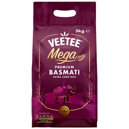 Rice Basmati Veetee Mega Extra Long Premium 5 kg.