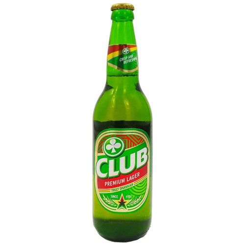 Club Lager Beer Ghana 5% 12 x 625 ml.