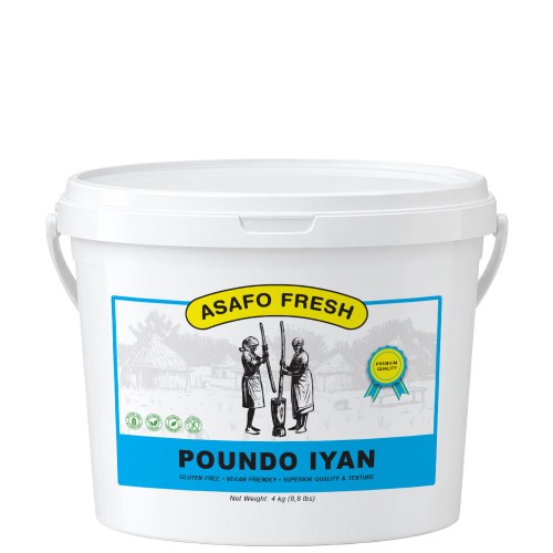 Pounded Yam Asafo Fresh Bucket 1 x 4 kg.