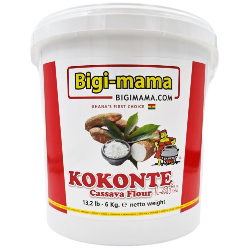 Kokonte Cassave Flour - Bigi Mama Bucket 1 x 6 kg.