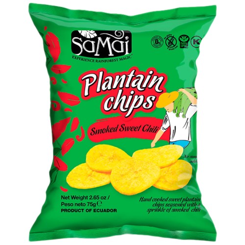 Plantain Chips Samai Smoked Sweet Chili 15 x 75 gr.