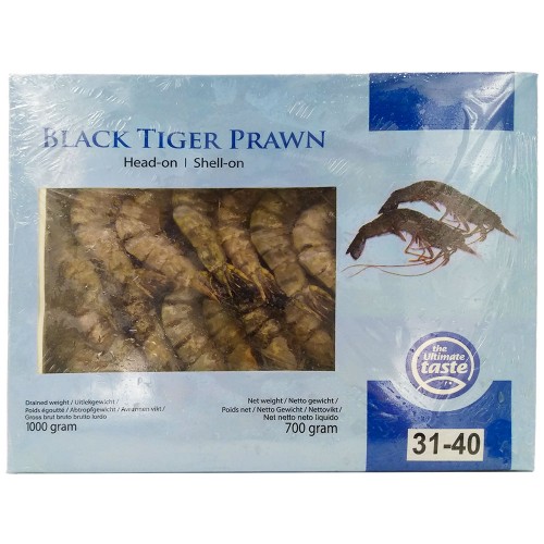 Black* Tiger Shrimp HOSO 31/40 IQF 10 x 1 kg.