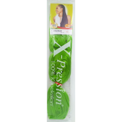 X-Pression Ultra Braid Colour Green.
